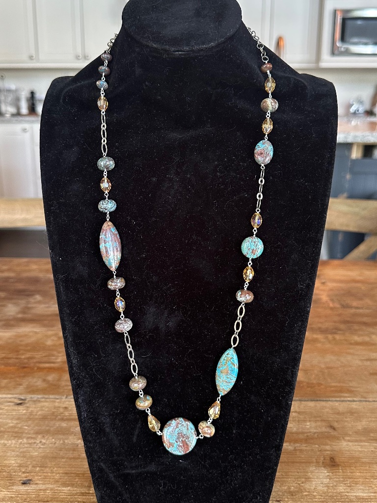 Boho-Chic Imperial Jasper Statement Necklace